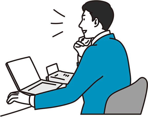電話をしている男性のイラスト
